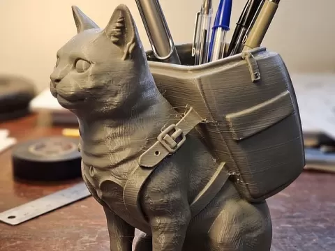 Cat pen holder