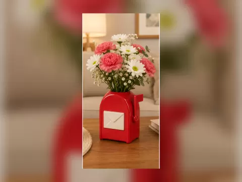 Wazon Granite Column Planter Vase