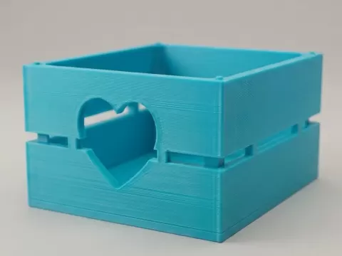 Stackable Heart Storage Crate 120 x 154 x 78 mm