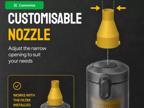 HOTO AutoCare Customisable Vacuum Nozzle - Filter