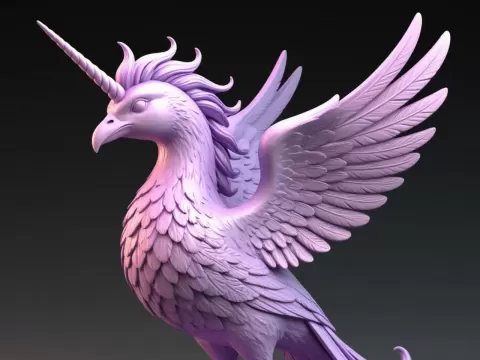 Unicorn birdby 3dMakS
