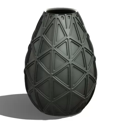 Cyber triangle pattern vase - 3d model