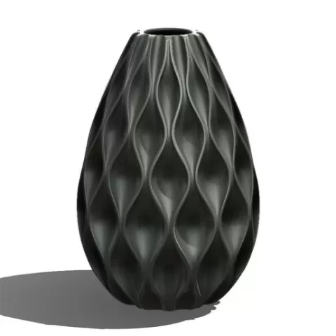 Oval pattern vase - 3d model