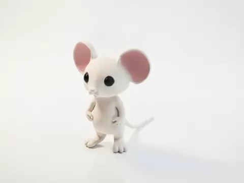 Chibi Mouse Figurine Cute Character 3D Printable