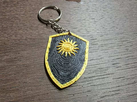 Medieval shield keyring