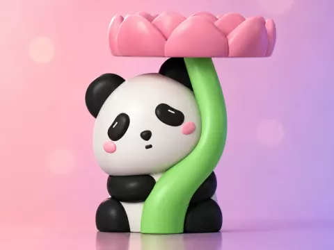 Panda - Lotusby komal 3dprints