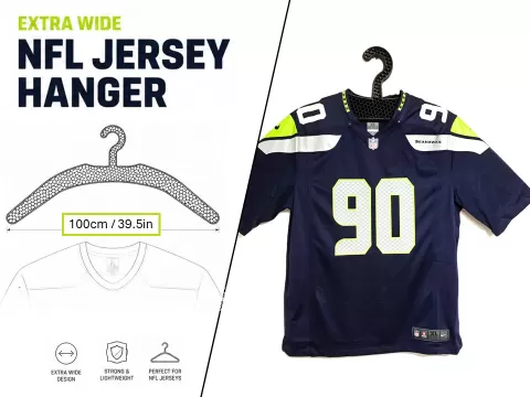 NFL Jersey Display Hanger – Extra Wide