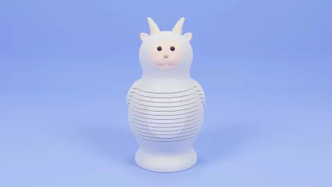 Spring Goat 弹簧羊by 小神龙long