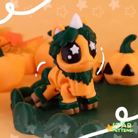 Cute Flexi Pumpkin Unicorn by Star Mitty
