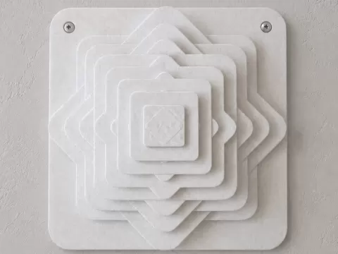 wall design with screw holes