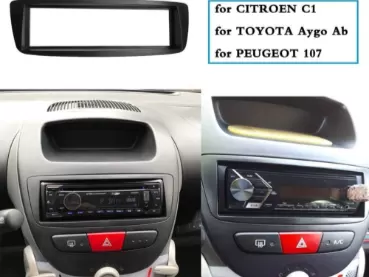 1-DIN frame for Peugeot 107, Toyota Aygo or Citroën C1by Plastique Pro Studio
