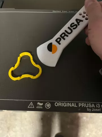 Prusa scraper for cleaning the bed