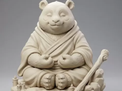 Panda Monge Feliz