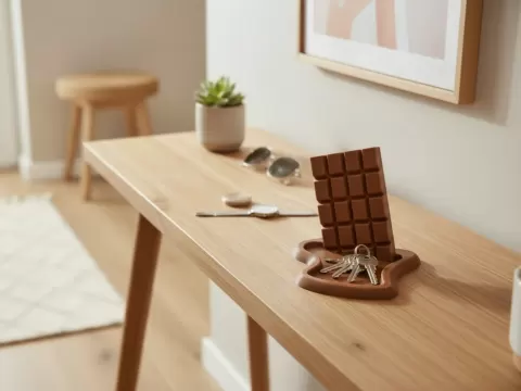 Entryway Key Tray – "Melting Chocolate"