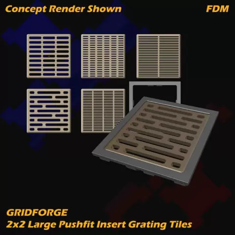 Pushfit, Large (2x2) Grating - GridForge by That Blasted Samophlange