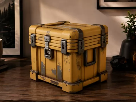 Modern Supply Crate Storage, Decor Piece