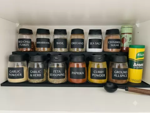 Hex-Grid Spice Rack|2-Tier Modular Kitchen Storage