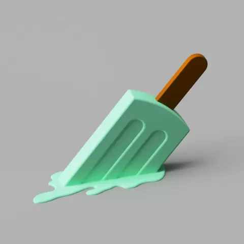 Melting Ice Cream Popsicle