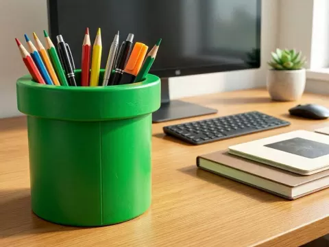 Mario bros pencil holder