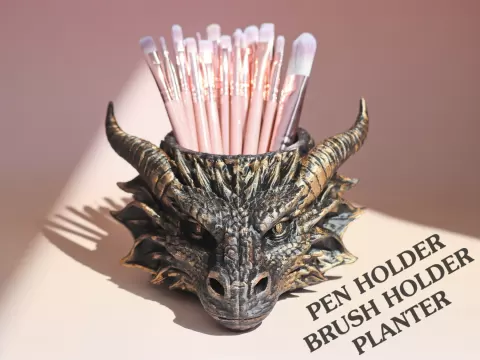 Dragon Head Pen Holder / Planter