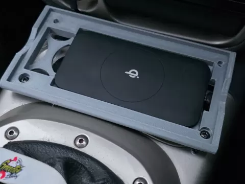 Phone holder with wireless charger