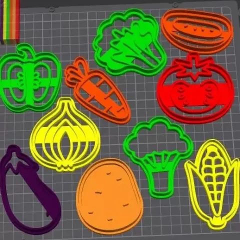 vegetables Cookie Cutter Set – 3D Printable STL for Baking