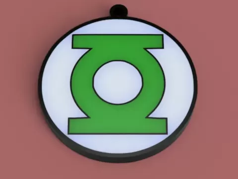 Green Lantern Multi Color Keyring