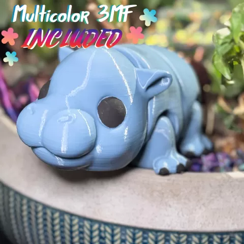 Moo Deng Articulating Baby Hippo!