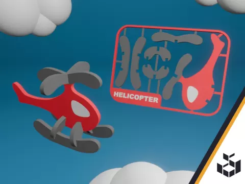 Cute Helicopter Kit Card CFS Ready