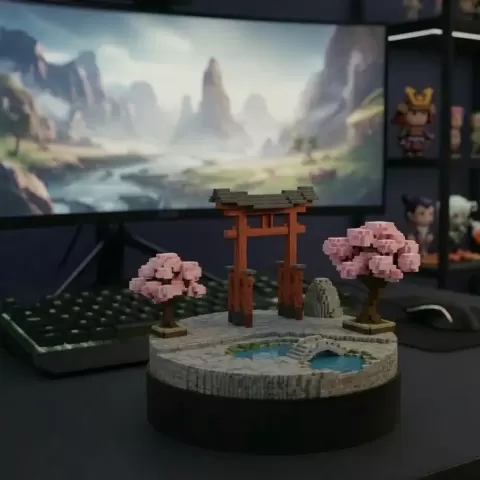 Voxel Sakura Sanctuary V2