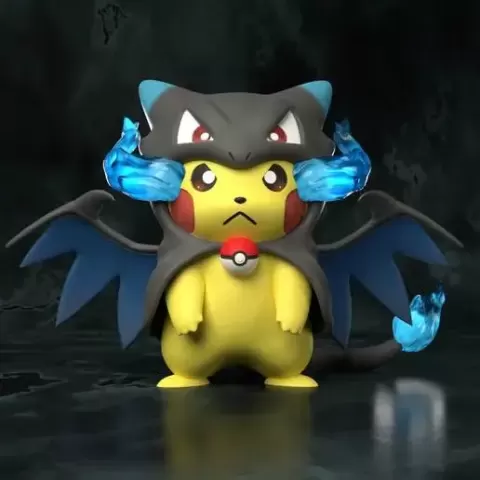 pikachu cosplay charizard x