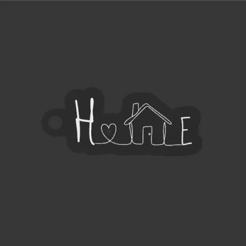 Keychain black board Home