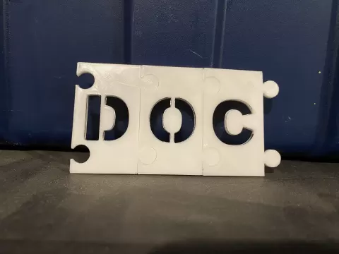 Modular Alphabet Stencil