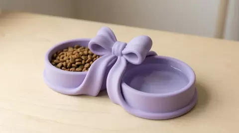 Coquette Ribbon Sculptural Pet Bowl & Jewelry Catchall — Balletcore Aesthetic