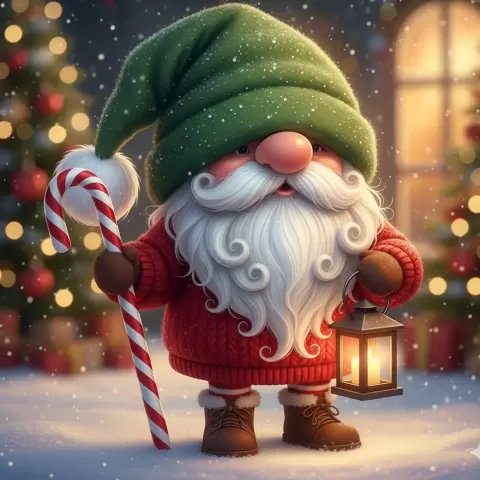 Gnomo Christmas Bastón