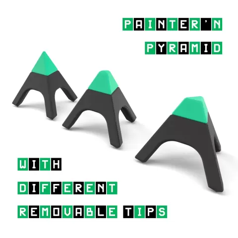 Painter's pyramid with various removable tips.