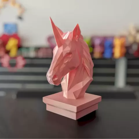 Geometric Unicorn Bust