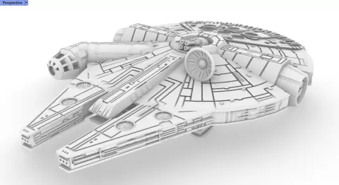 Millennium Falcon 3d model StarWars