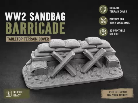 WW2 Sandsack-Barrikade – Deckungsterrain