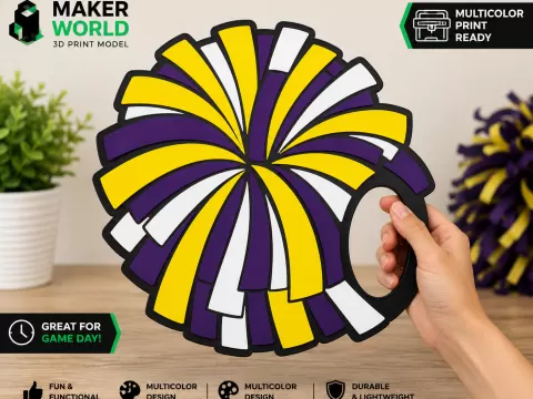 Cheer Pom-Pom Hand Fan