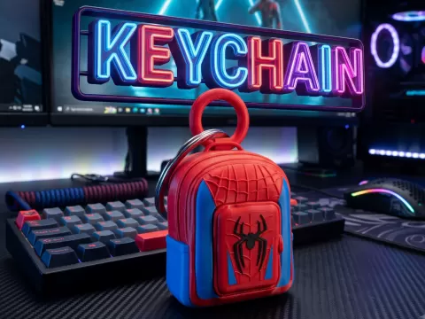 Spider-Man McDonalds Happy Meal Backpack Keychain