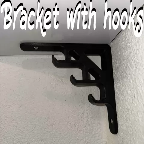 Bracket with hooks 150x150mm