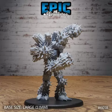 Cactus Golem / Plant Giant / Tall Humanoid Monster / Spine Creature / Native Steppe Beast / Desert Encounter by Epic-Miniatures