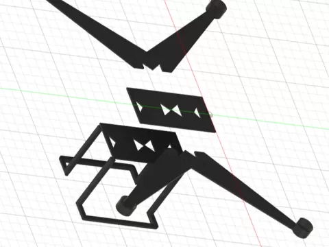 Structure Drone de largage test V2by aqwapower3D