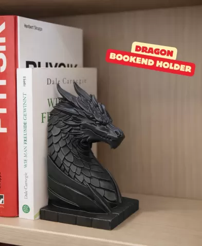 DRAGON BOOKEND HOLDER - TWO STYLES / MODERN HOMEDECOR / GOTHIC / JAPAN DRAGON / DRAGON BOOK HOLDER