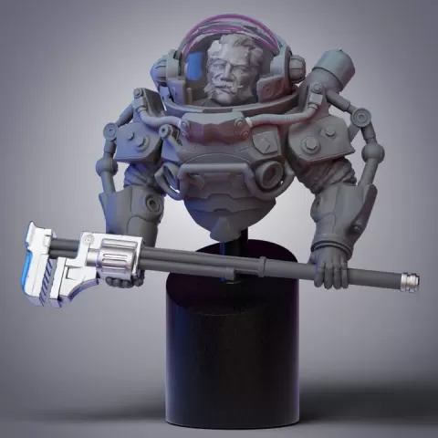 Guy Spacer Bust, 1/12 scale. by Toasty Workshop