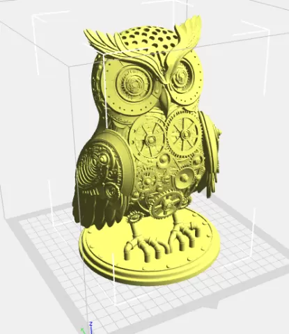 Steampunk Owl STL, Mechanical Owl 3D Print File, Gear Owl Sculpture, Gothic Decor STL, Owl Statue Printable, Unique Desk Decor Gift