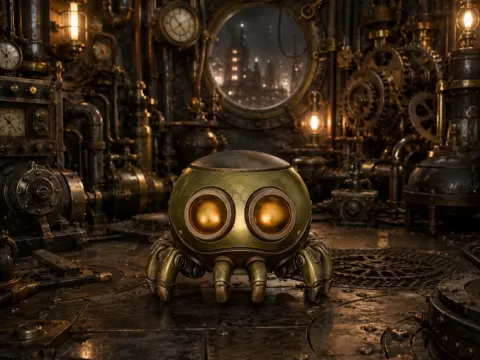 Steampunk Mechanical Spiderby GoldenDawn