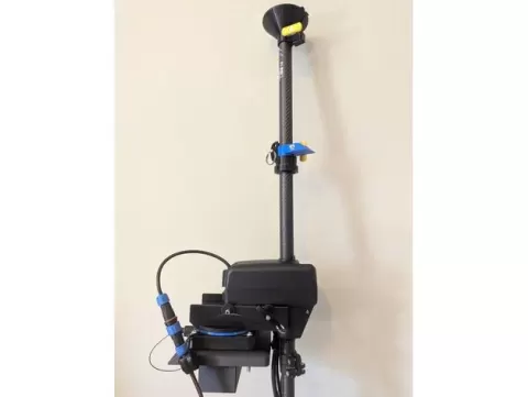 powered livescope/forward facing sonar pole mount