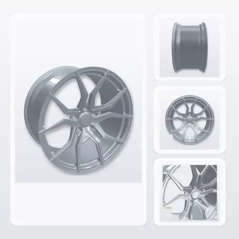 STR Wheel Rim STR105 - 3D Scan OBJ Reference Model